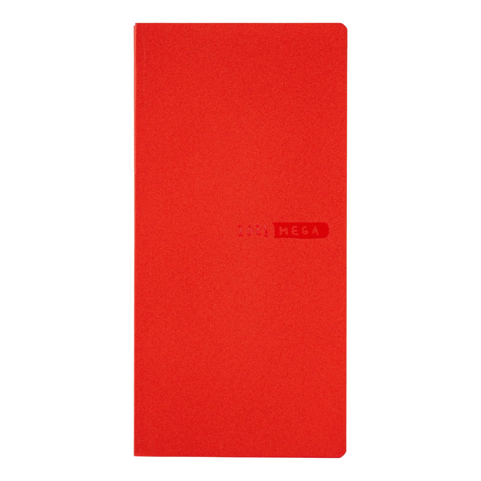 Hobonichi Notebook 2026 Weeks MEGA Sneaker/Tomato Red January Start Weekly Planner Weekly Left Slim Vertical Grid Notes 215 Pages