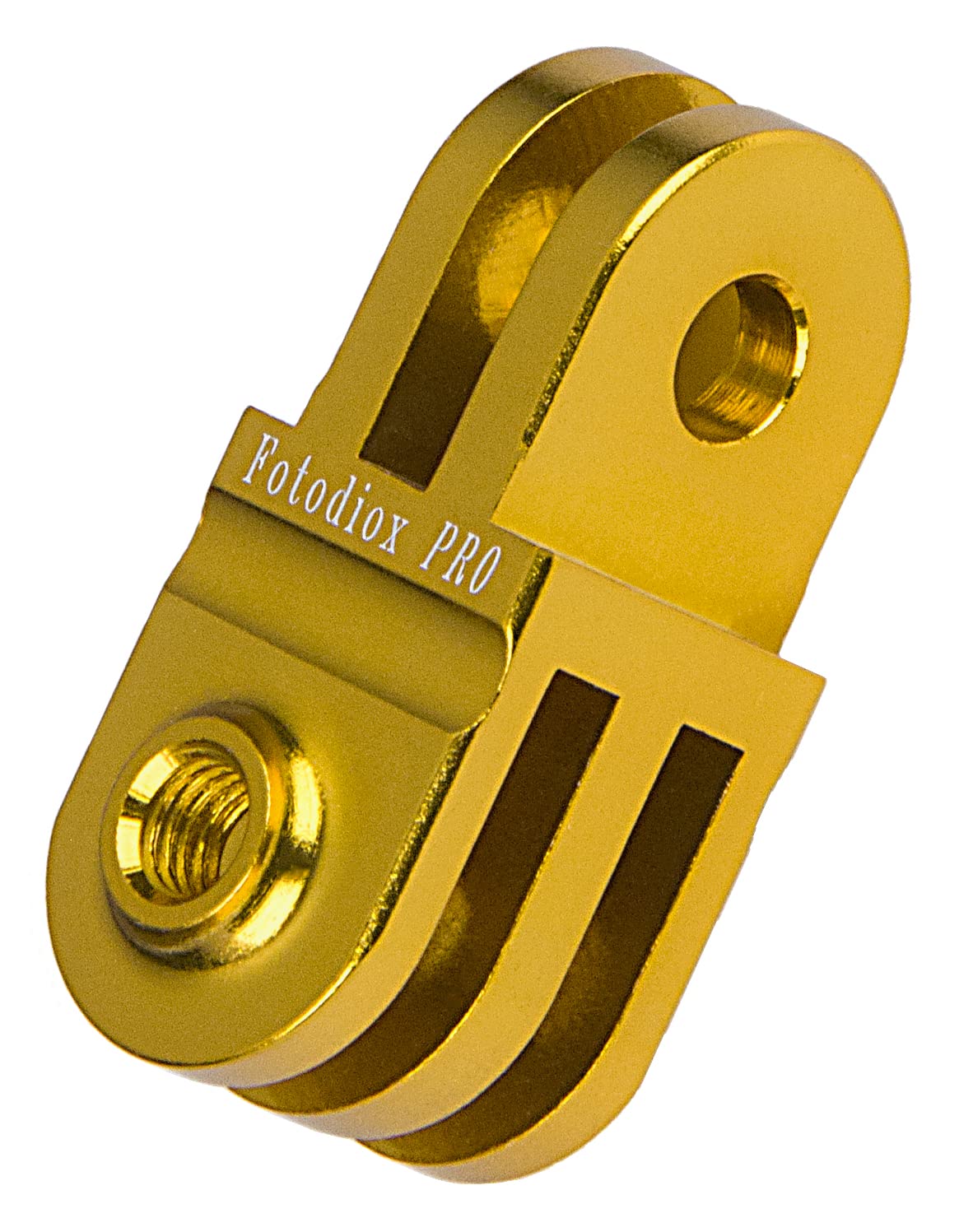 Fotodiox Pro GoTough Extender 90 - Gold Aluminum Metal 90° 20mm Extension, Pivot Arm with 90 Degree Turn - for Sport Camera Gopro Hero Hd, Hero1, Hero2, Hero3 and all GoPro Adapter Mounts