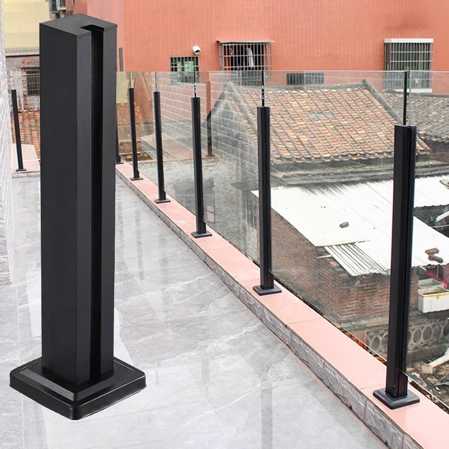 Kit de balustrade réglable en acier inoxydable de 80 cm pour escalier moderne