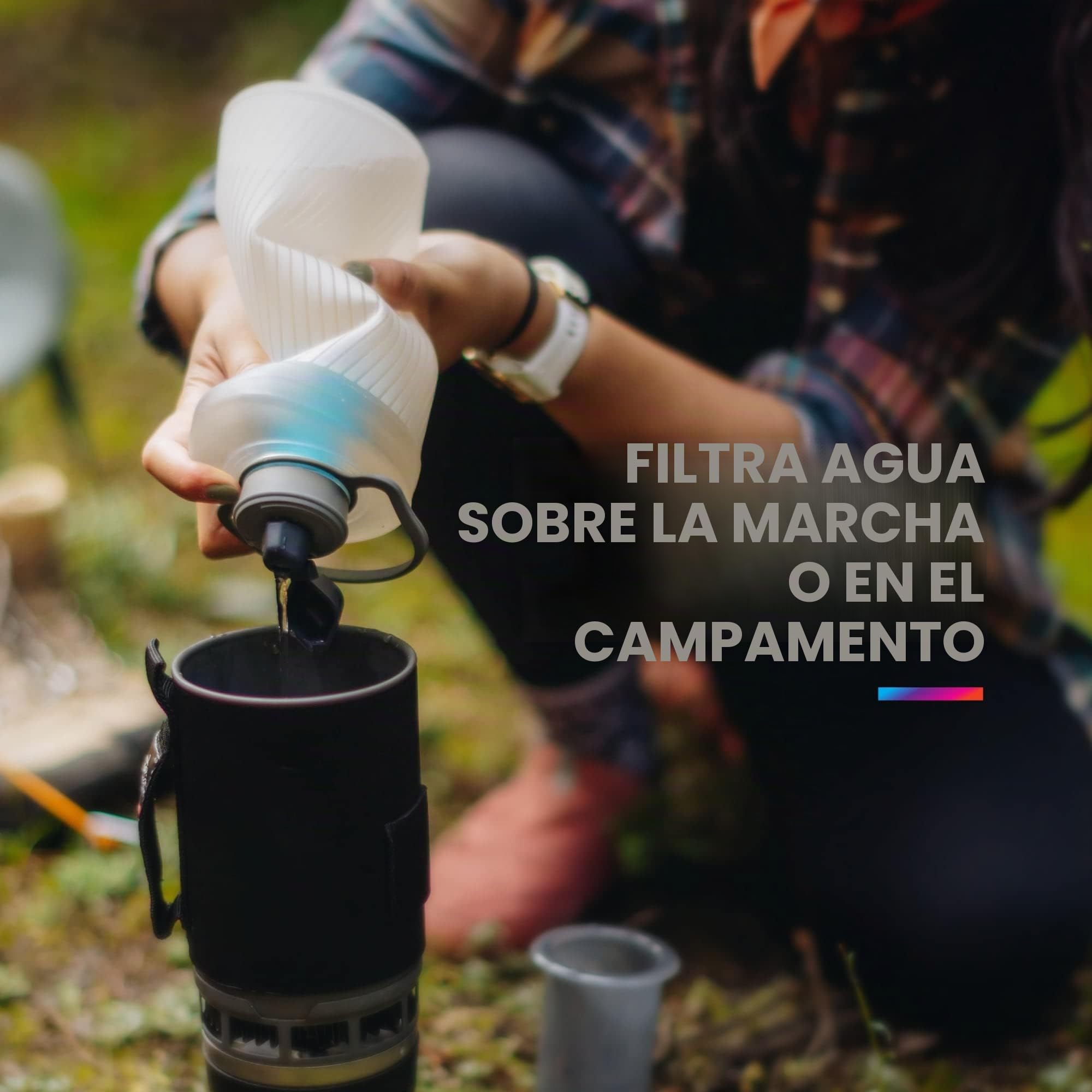 HydraPak - Tapa de filtro de 42 mm, accesorio de filtración de agua, flujo rápido, perfecto para senderismo, deportes de resistencia, camping, viajes y preparación para emergencias