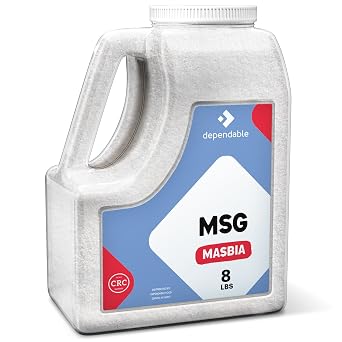 Dependable Food MSG - 8 lb. Resealable Bulk Jug - Non-GMO, Kosher Monosodium Glutamate Seasoning for Cooking, Flavor Enhancer