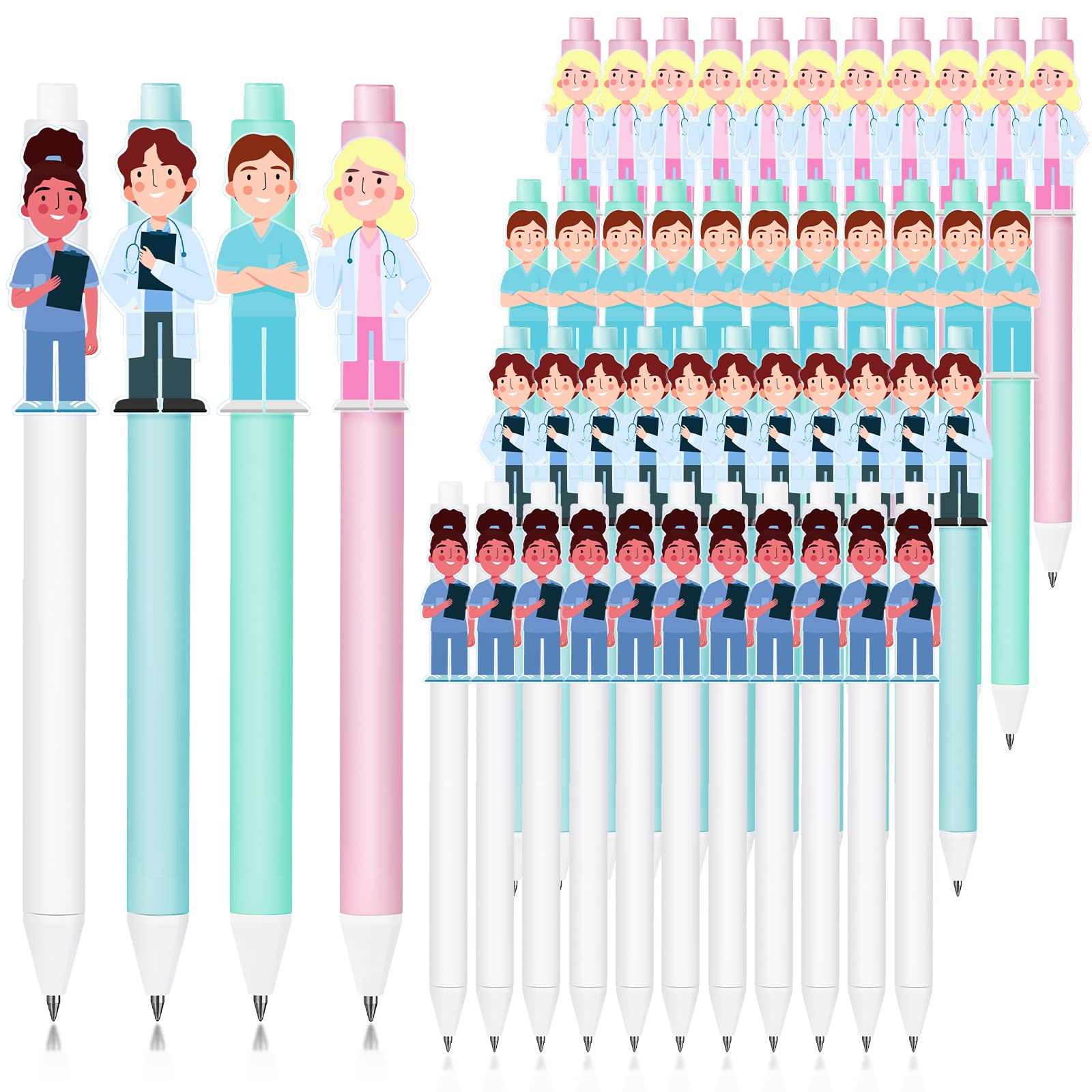 Photo 1 of Tatuo 48 Pieces Cute Nurse Pens Appreciation Gifts Goodies Doctors Nurses Funny Cartoon Nurse Gel Pens Healthcare Workers Nursing Medical School Students Graduation Gifts Doctor Office Supplies