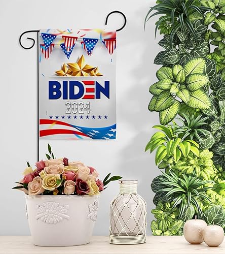 Miniatura 9 de Biden Harris Flag Bandera de la Casa de Elecciones de Estados Unidos y Estados Unidos de América, con texto en inglés "Patriotic Vote Presidente"