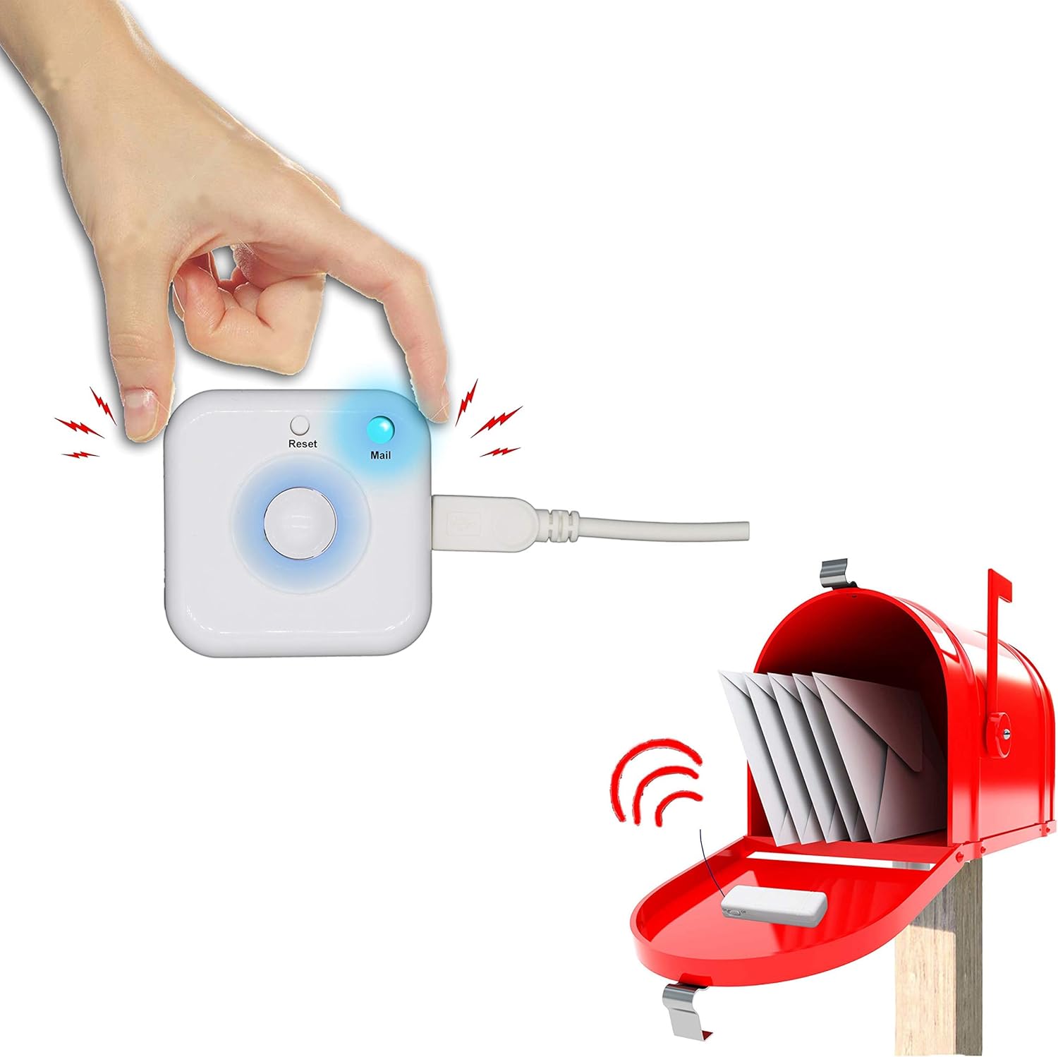 SinMan Mailbox Alert Reminder, Mailbox Alarm, Mailbox Chime. Receive