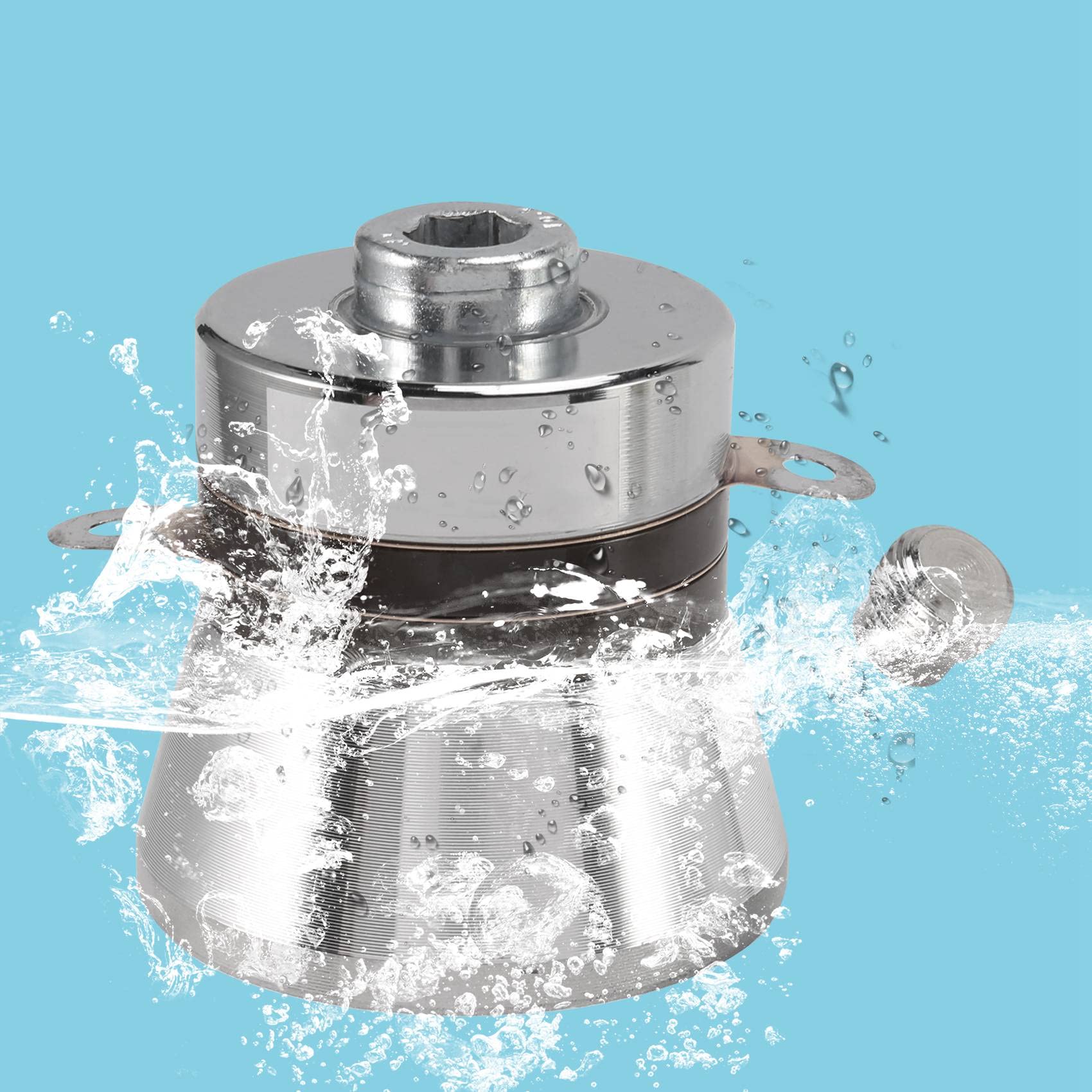 Srutueo 60W 40KHz High Conversion Efficiency Ultrasonic Piezoelectric Transducer Cleaner High Performance Acoustic Components, Gray &Silver