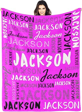 Personalized Name Blanket Customized Baby Blankets for Girls Boys Adults Monogrammed Blankets and Throws Christmas Birthday Mothers Fathers Valentines Day Gift