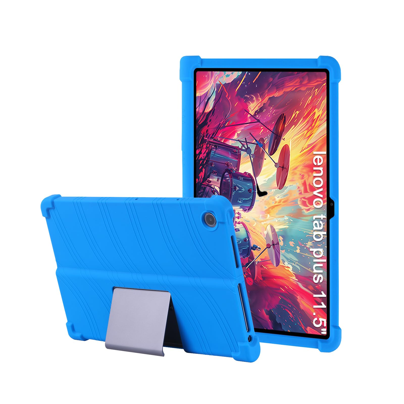 Custodia Per Tablet Lenovo Tab Plus 11.5 Pollici (2024, Modello TB351FU), Cover In Silicone Morbido Con 4 Airbag, Design Antigoccia Per Bambini, Rosa