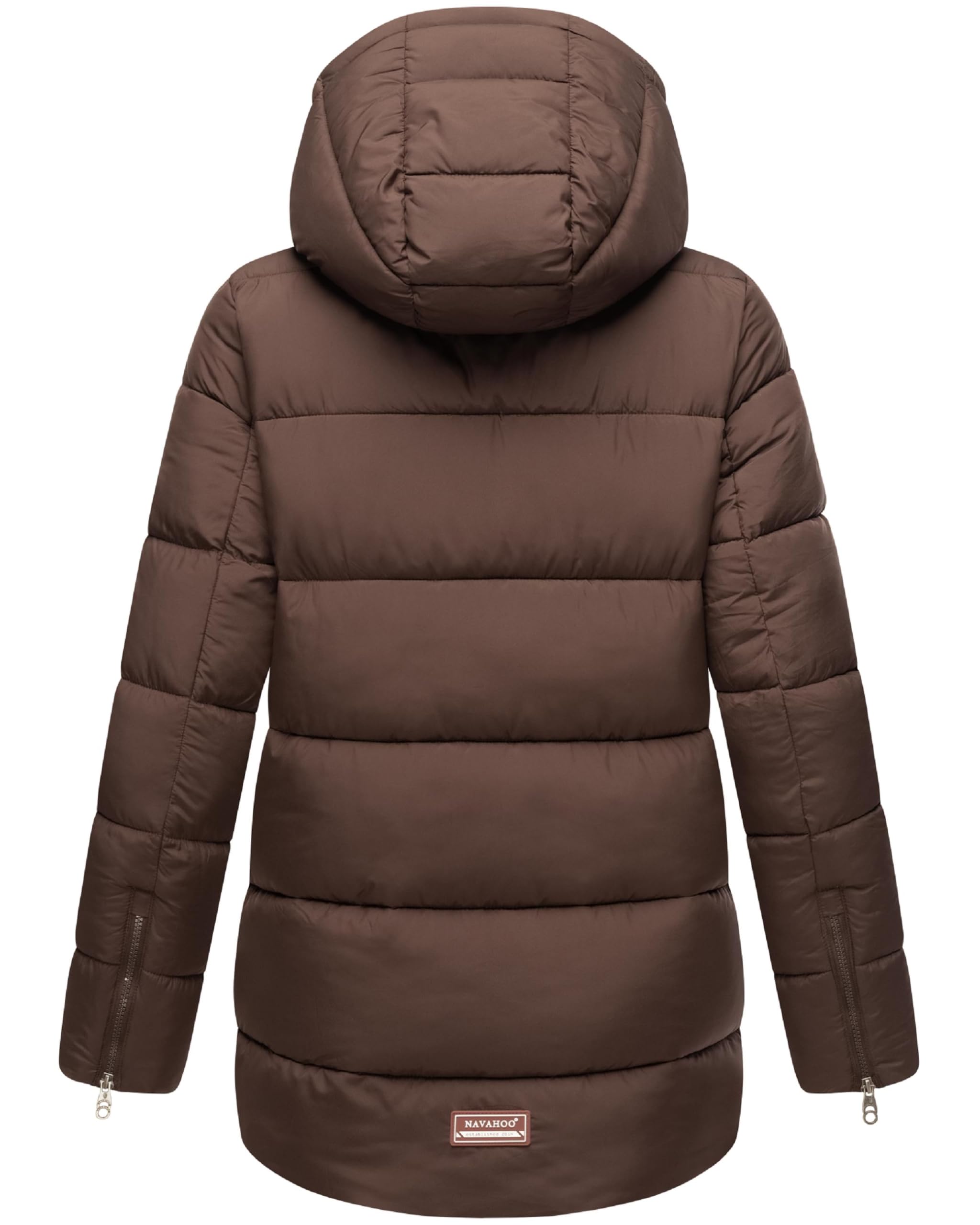 Navahoo Damen kurze Winterjacke Steppjacke warm mit abnehmbarer Kapuze Wattewölkchen XS-XXL