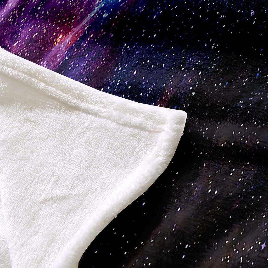 Manta De Franela De Microfibra 150X200Cm Manta De Felpa Suave para Sofá Cama 3D Paisaje Estrellado Colorido Impresión Patrón Manta Polar Invierno Gruesa Y Esponjosa Caliente Transpirable