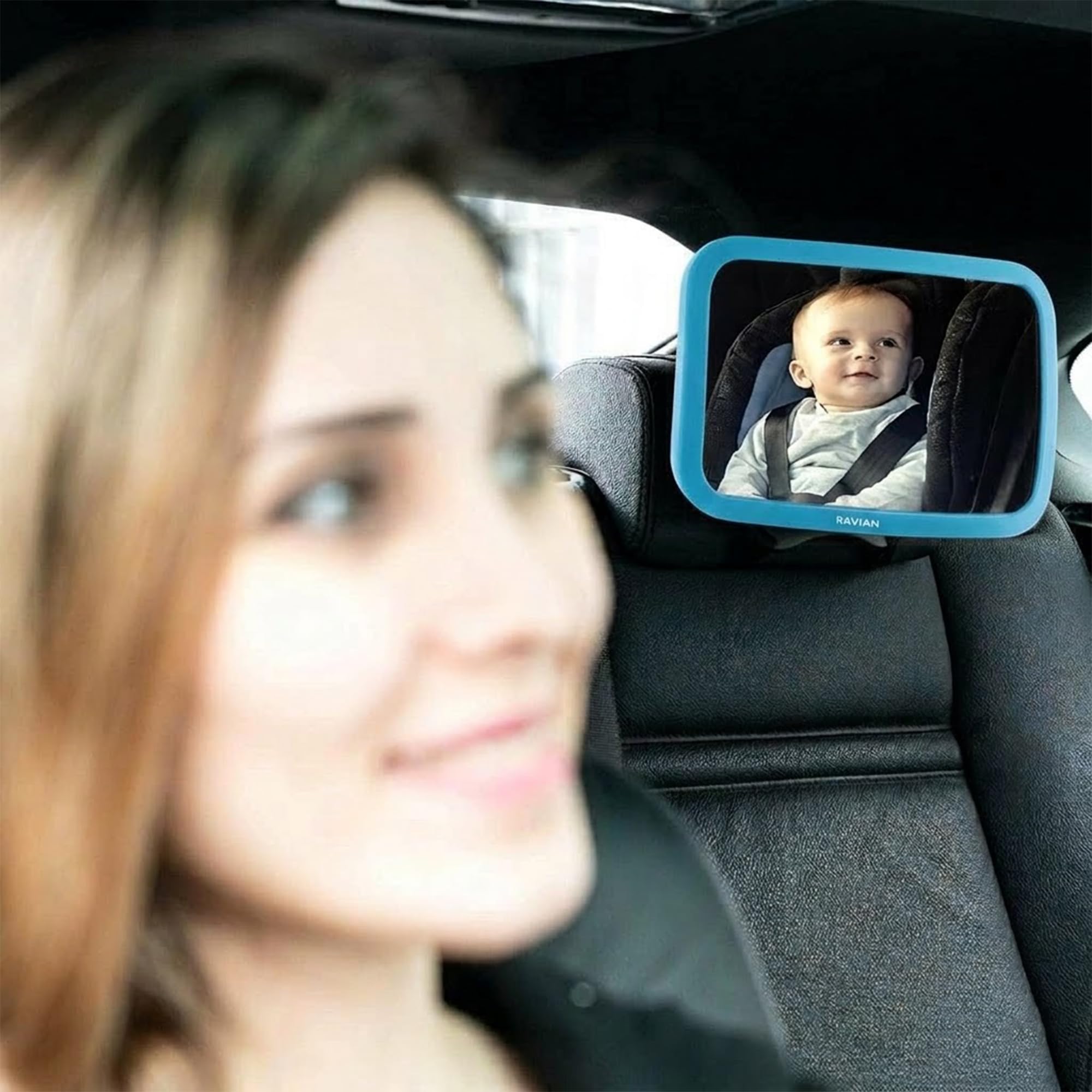 Espejo para Bebé para Asiento Trasero del Coche, Esenciales Más Seguros para Recién Nacidos con Vista Trasera, Irrompible, Ajustable para Ver Asientos Orientados hacia Atrás para Bebés - 2
