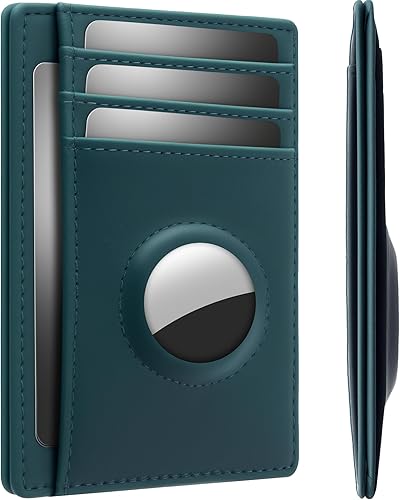 Hawanik - Soporte para localizador de cartera de cuero genuino, delgado minimalista, compatible con localizador Crazy Horse, cuero, versión