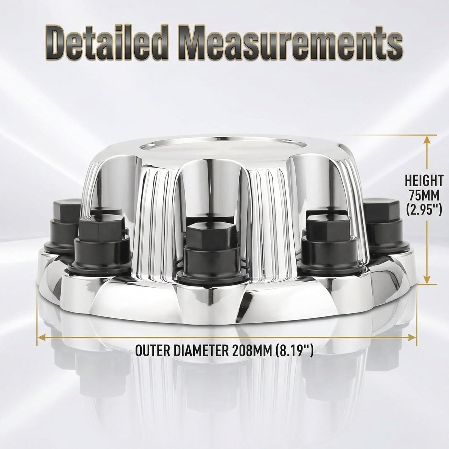 1Pcs Chrome Wheel Center Caps 8 Lug Compatible with Chevy Silverado Suburban GMC Sierra Yukon XL 16 inch Rim Wheel Hubcap 15039489 15039488 9597169 9597170