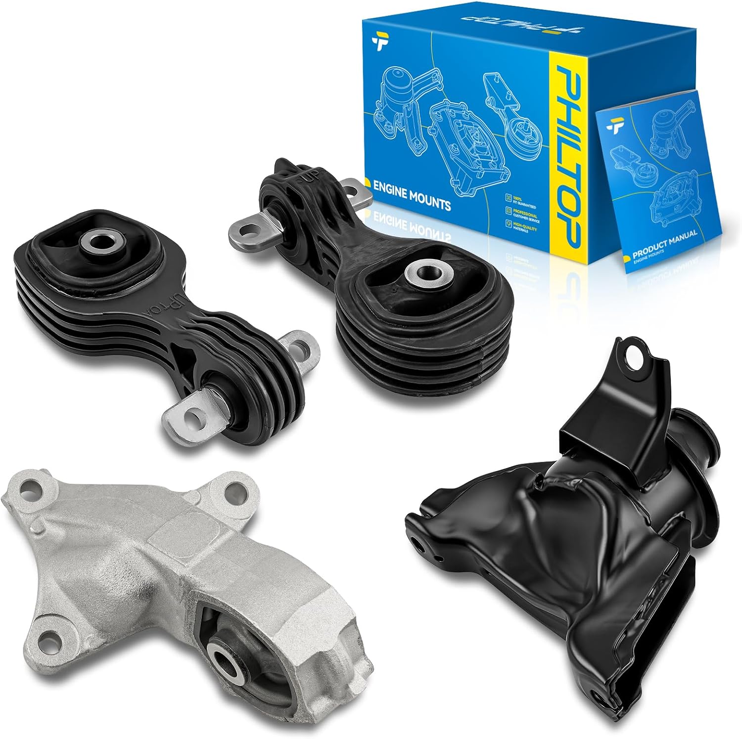 PHILTOP Engine Motor Mount and Trans Mount Compatible with Honda CR-V 2015 2016, Auto Transmission, Replace# A65081, 4PCS