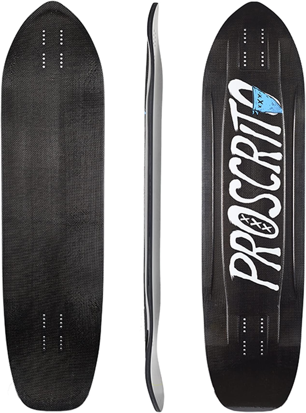 Longboard Skateboard, Freestyle Cruiser, Waterproof and Wood Construction, Cruise Skateboard and Longboard Decks, Lightweight Build (Proscrito Deck Only)