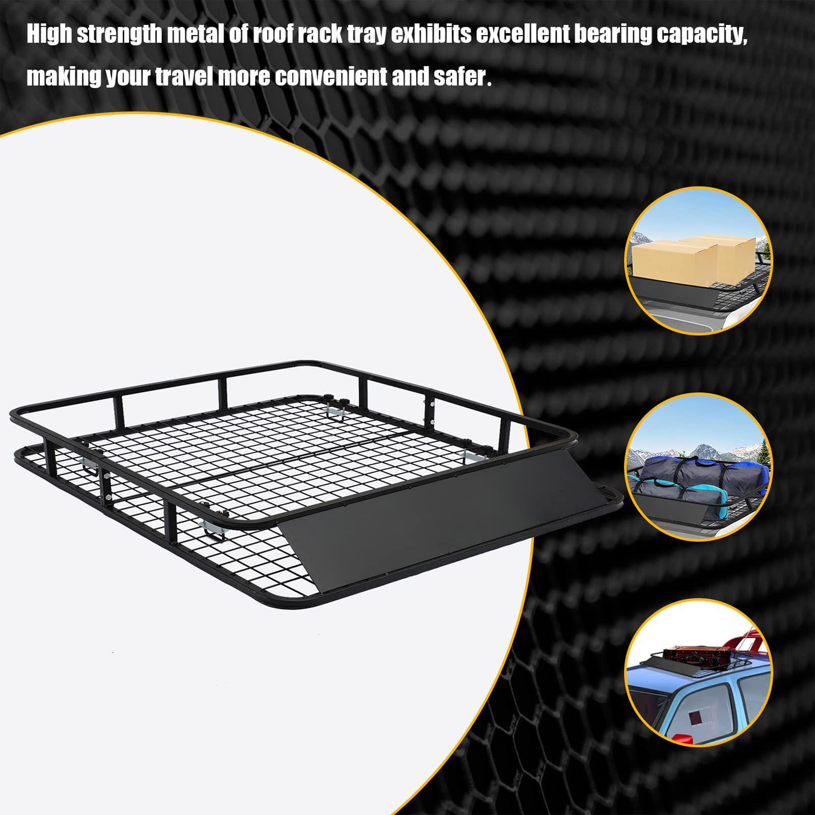 Buy Trintion Roof Rack Cargo Basket Roof Tray Black Steel Roof Basket