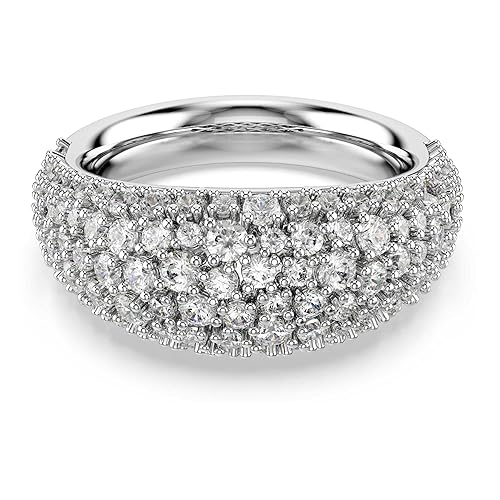 Swarovski Anello Sublima, Bianco, Placcato rodio