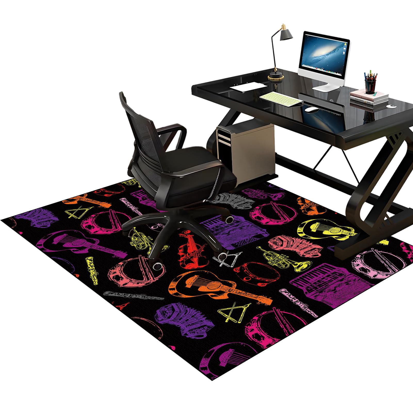 Heavy Duty Office Gaming Chair Mats for Carpeted and Hardwood Floor, Desk Chair Mat, Carpet Protector Chair Mat for Home and Office, Hard-Floor Chair Mats, Floor Mat for Office Chair 100 x 160 cm