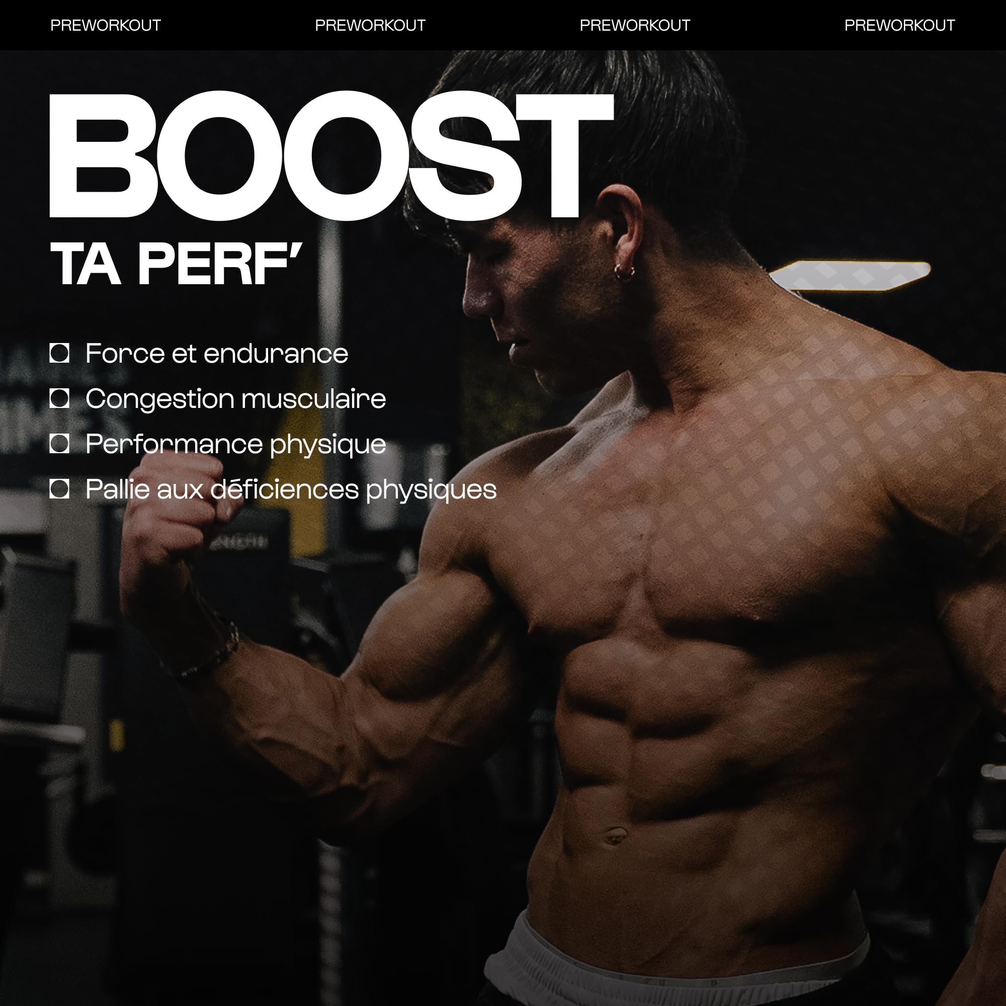 Nutrimuscle Pré-workout Musclepump 300 g Framboise Bleue | Pré-Workout mix BCAA, Arginine, Citrulline, Beta-Alanine - Congestion Musculaire - Booster Puissant - Musculation - Sport