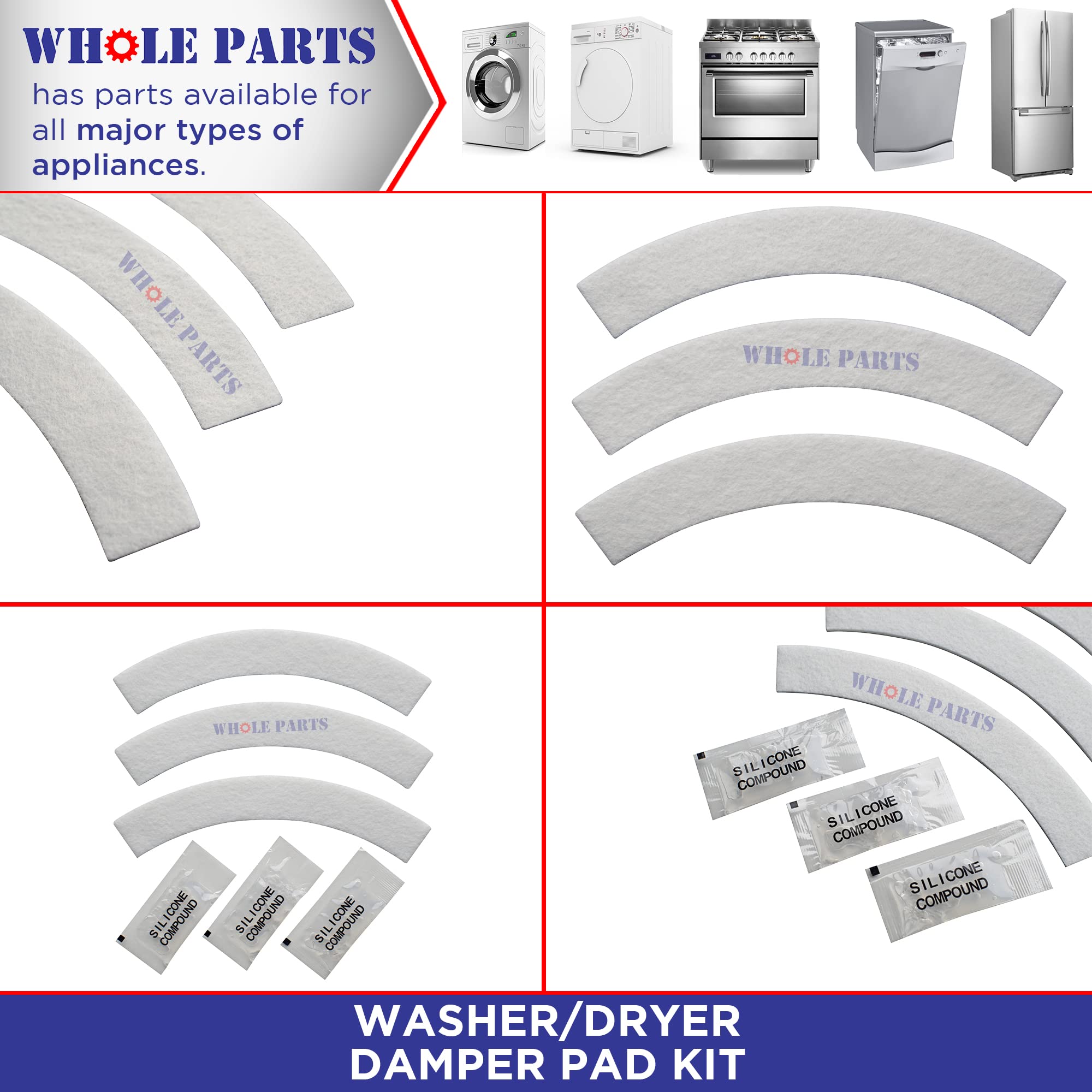 vintage an・an no.44 Washer Damper Pad Kit 203956 parts | Sears PartsDirect