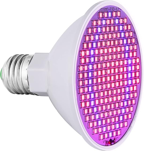 Giecy Led Grow Lights Bulb Full Spectrum E27 Plant Lamp 15W for Indoor Plants Garden Hydroponic Growing Greenhouse Succulents Veg