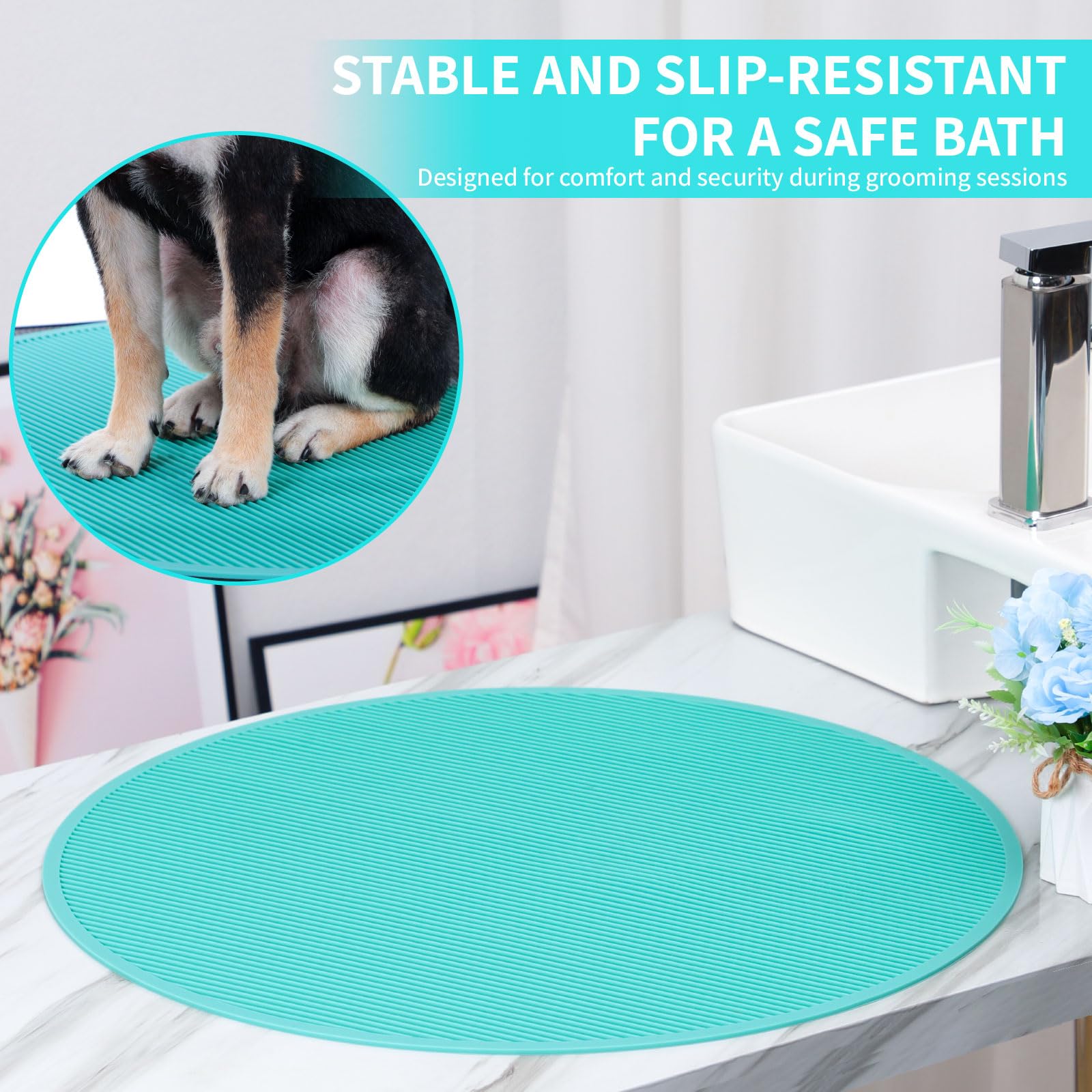 Non-Slip Grooming Table Pad Nuanchu Extra Thick Grooming Table Mat - 36x24  Inch Non-Slip PVC Pad For Dog & Cat Grooming, Bathing & Kennels (Purple)  Non-slip Dog Bath Mat Nuanchu 極厚グルーミングテーブルマットパッド 36 x 24 x 0.24インチ、ノンスリップPVCとフォームペット入浴テー