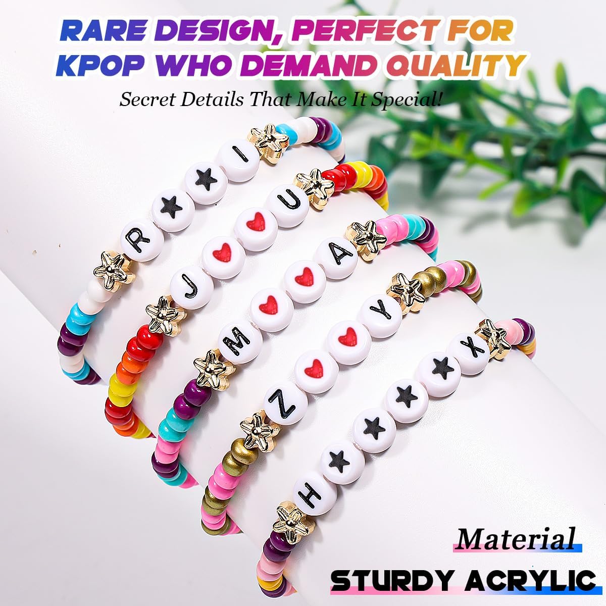 AICase for Bracelets Merch Gifts Toys Cosplay Birthday Decorations Bracelets Outfit Costume 6 Pcs Stackable Stretch Beaded Bracelets Merchandise Jewelry Gifts for Fans Women Christmas Stocking - Image 6