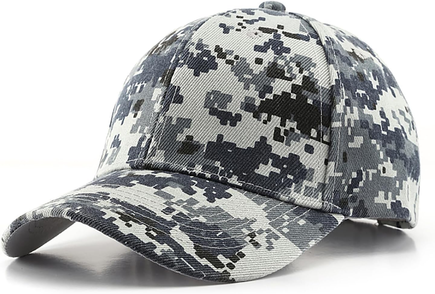 4 Pack Camo Baseball Caps, Unisex Structured Plain Baseball Hats, Army Military Camouflage Hat for Sport Tactical Game