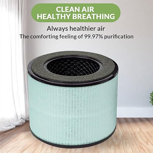 Miniatura 3 de BS-03 Filtro de repuesto HEPA verdadero para purificador de aire PARTU BS-03 y purificador de aire HEPA Slevoo BS-03, parte U y parte X, paquete de