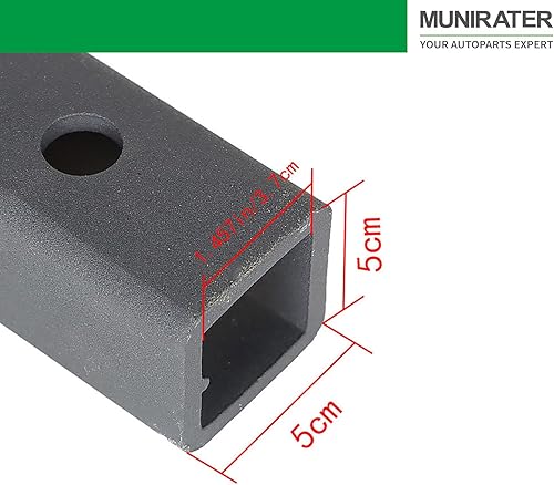 Miniatura 6 de Reemplazo de extensión de enganche de remolque de 12 pulgadas para orificio de pasador de 2 pulgadas, 58 pulgadas, capacidad de remolque de 4000