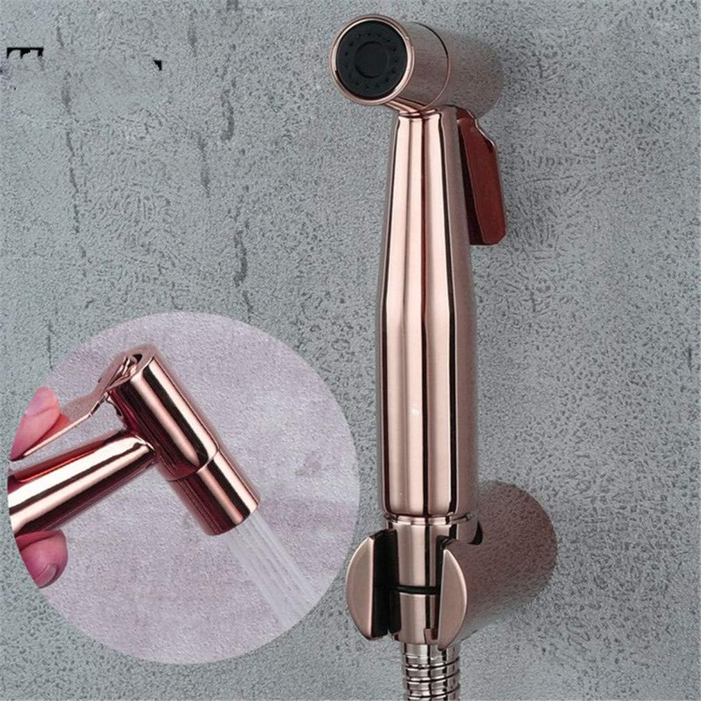 Hand Held Bidet Sprayer Douche Toilet Kit Rose Gold Brass Shower Head Copper Valve Set Bidet Faucet Set Toilet,Rose Gold A