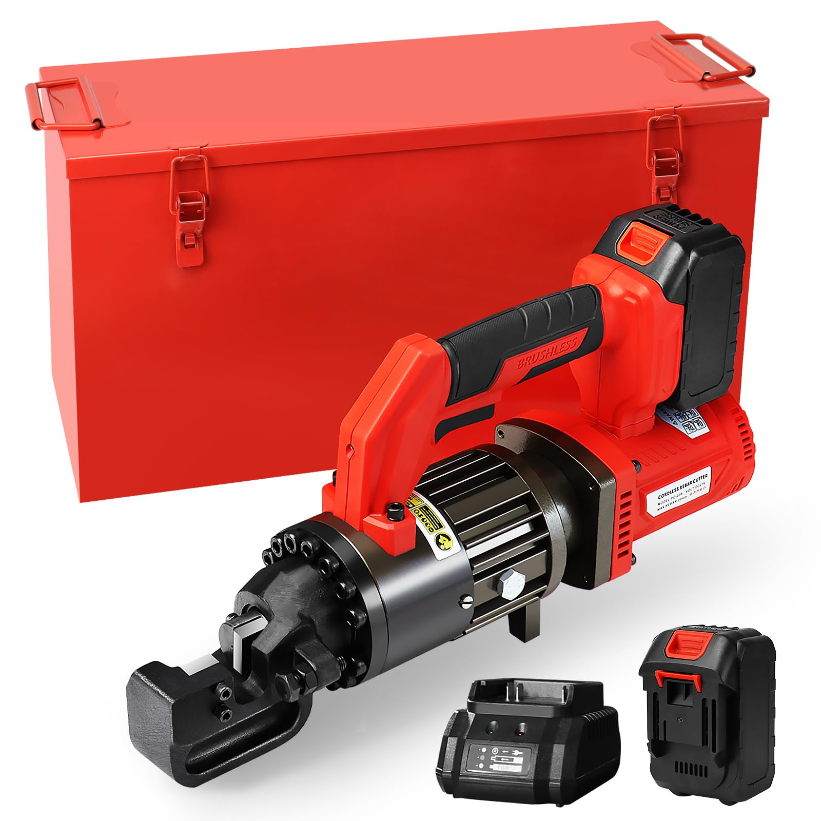 LOSCHEN Cordless Rebar Cutter,Electric Hydraulic Rebar Cutter,Portable Handheld Rebar Cutting Saw,Cutting up to 3/4 Inch #6 4-20mm Rebar(Li-ion