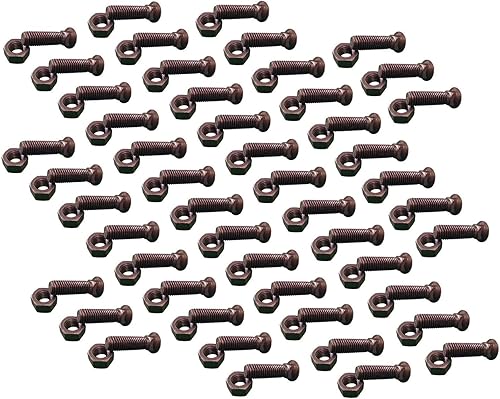 50 - Perno de arado y tuerca para cuchillas/borde de corte, 5/8-11x2 1/2 - Grado 8, cabeza de cúpula