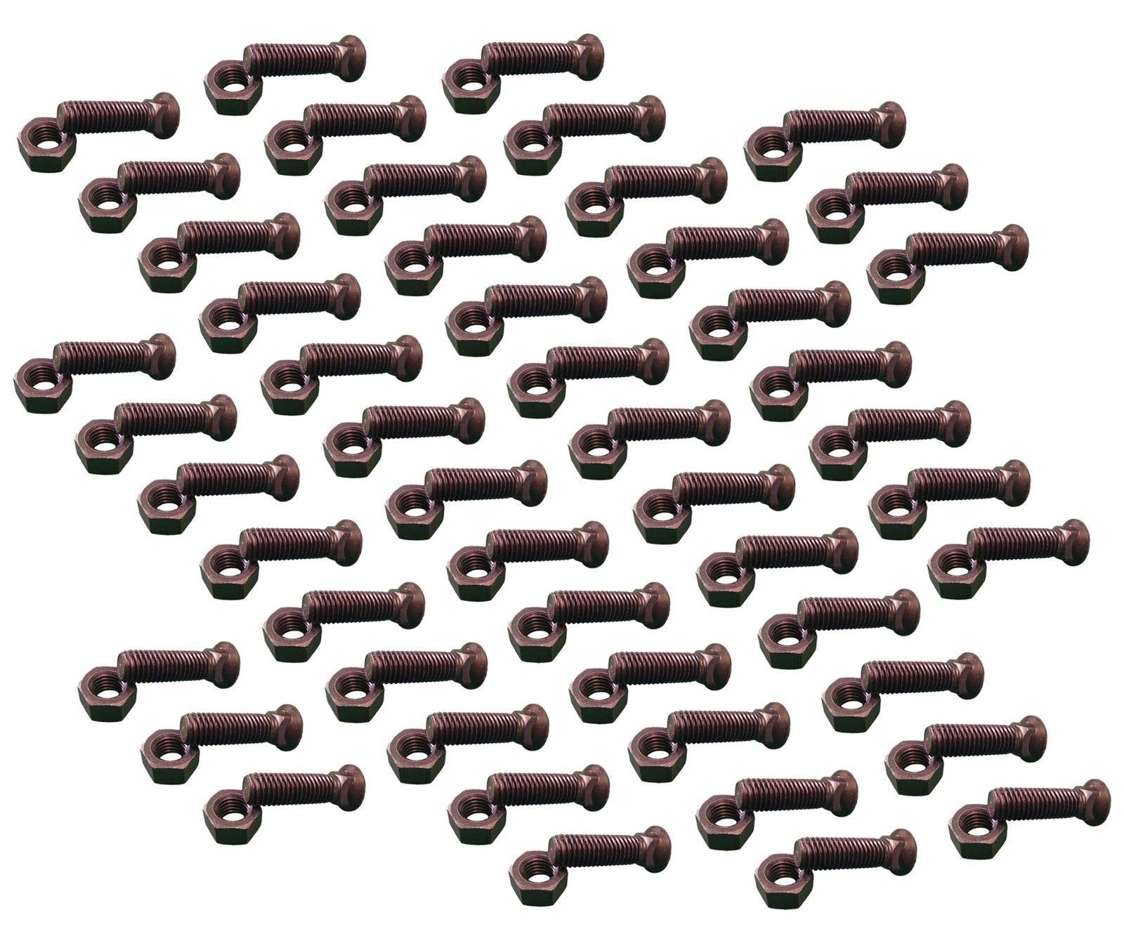 50 - Plow Bolt & Nut for Blades/Cutting Edge, 3/4-10X2 1/2 - Grade 8, Dome Head