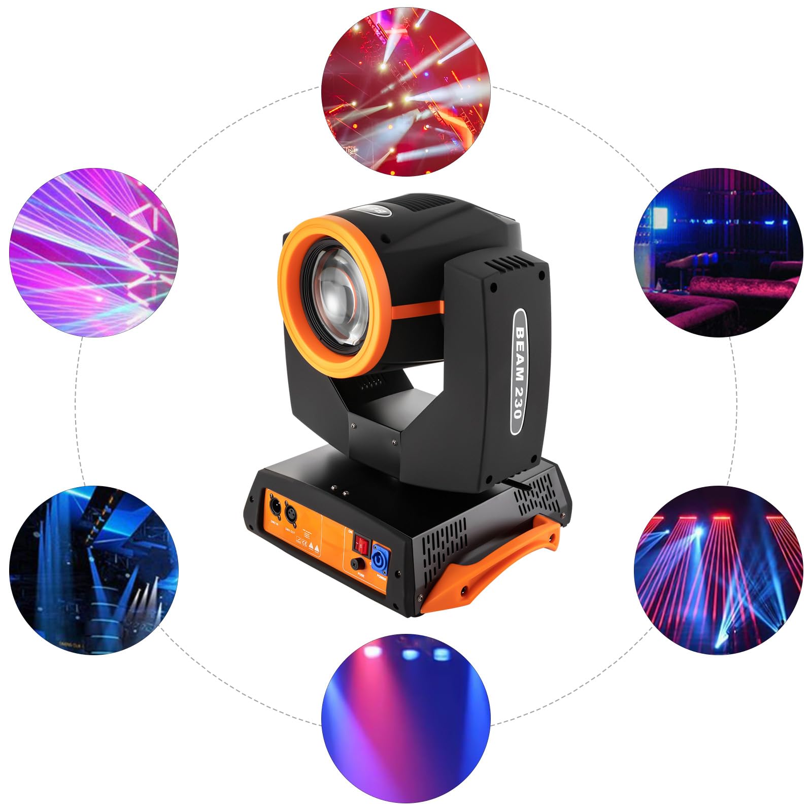 7R Zoom Moving Head Beam Sharpy Bühnenbeleuchtung 16+8 Prisma DMX Party DJ 230W
