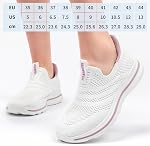 Sosenfer Women's Slip-On Sneakers - Breathable Mesh Lightweight Walking Shoes for Gym Fitness Training, Comfortable Casual Sports Shoes with Slip-Resistant Design