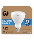 GE LED Light Bulbs, 65 Watt, Daylight, BR30 Indoor Floodlights (12 Pack)