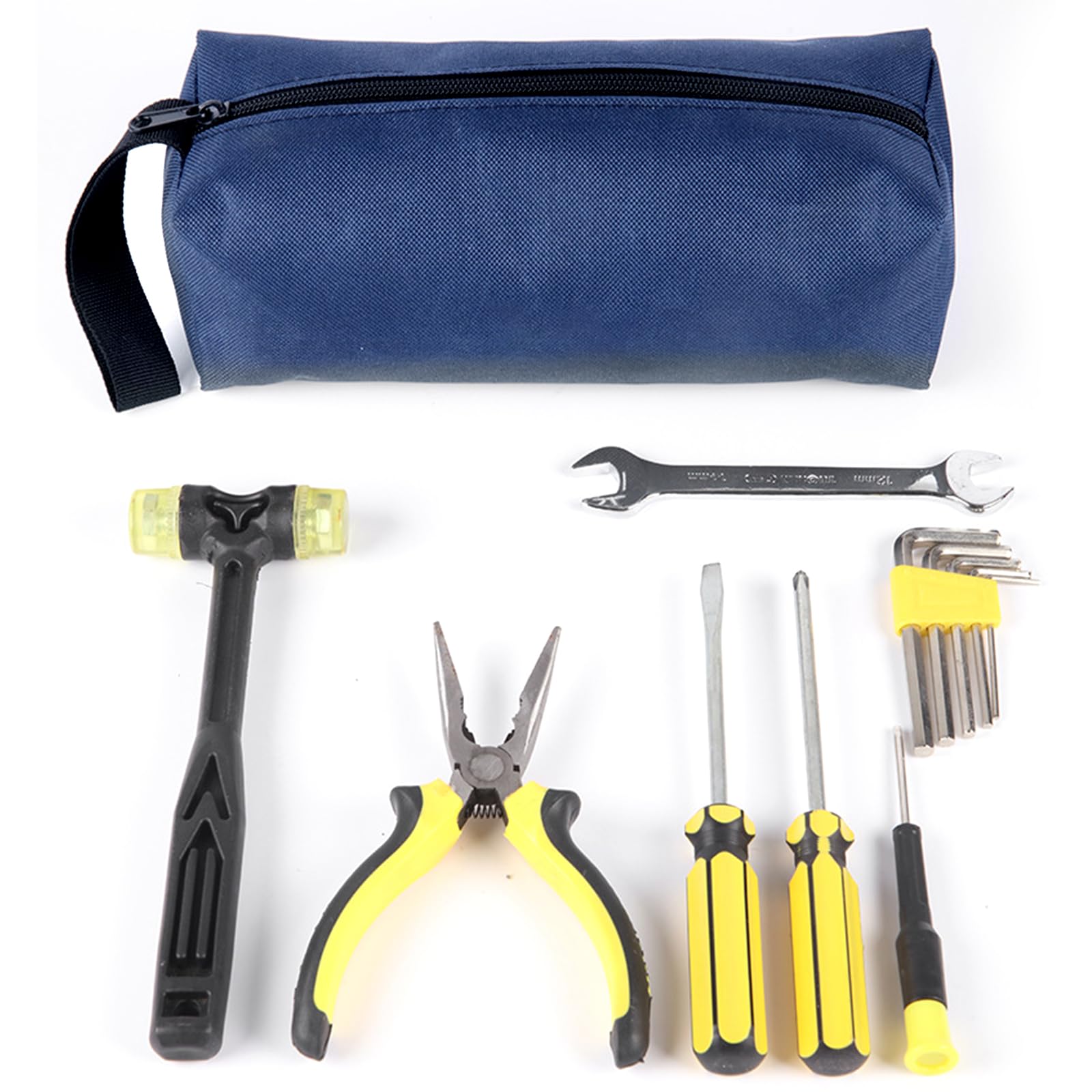 3 Canvas Tool Bags, Multipurpose Pouch Bag for Tools and Storage Durable Oxford Fabric, 25x8x9cm, Black Blue Red - Image 4