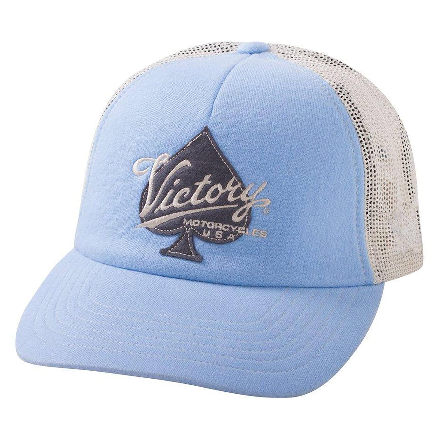 Victory MotorcyclesVictory Motorcycle New OEM Women's Blue Spade Trucker Cap Hat, 2864336