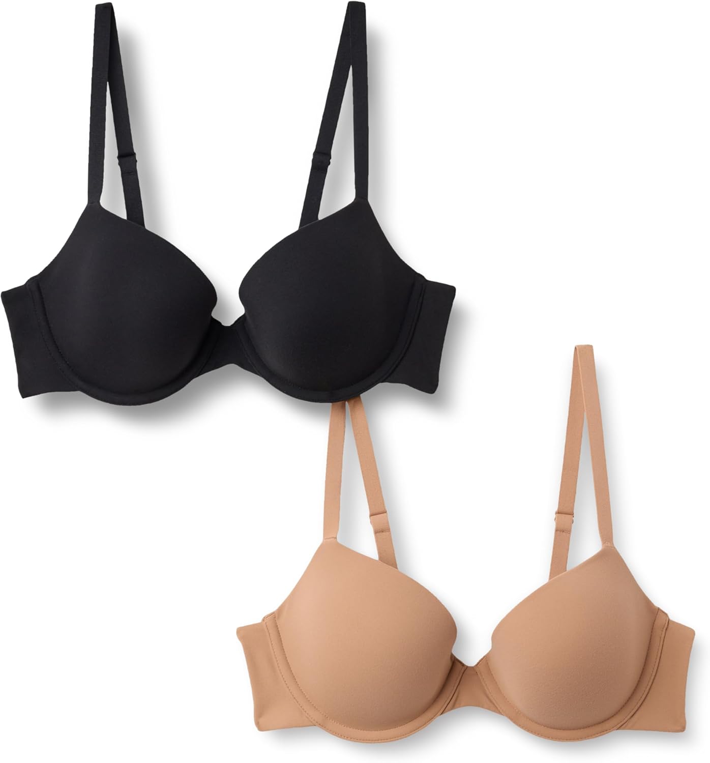 Amazon Essentials Women's Peached Microfiber Lined Demi Bra