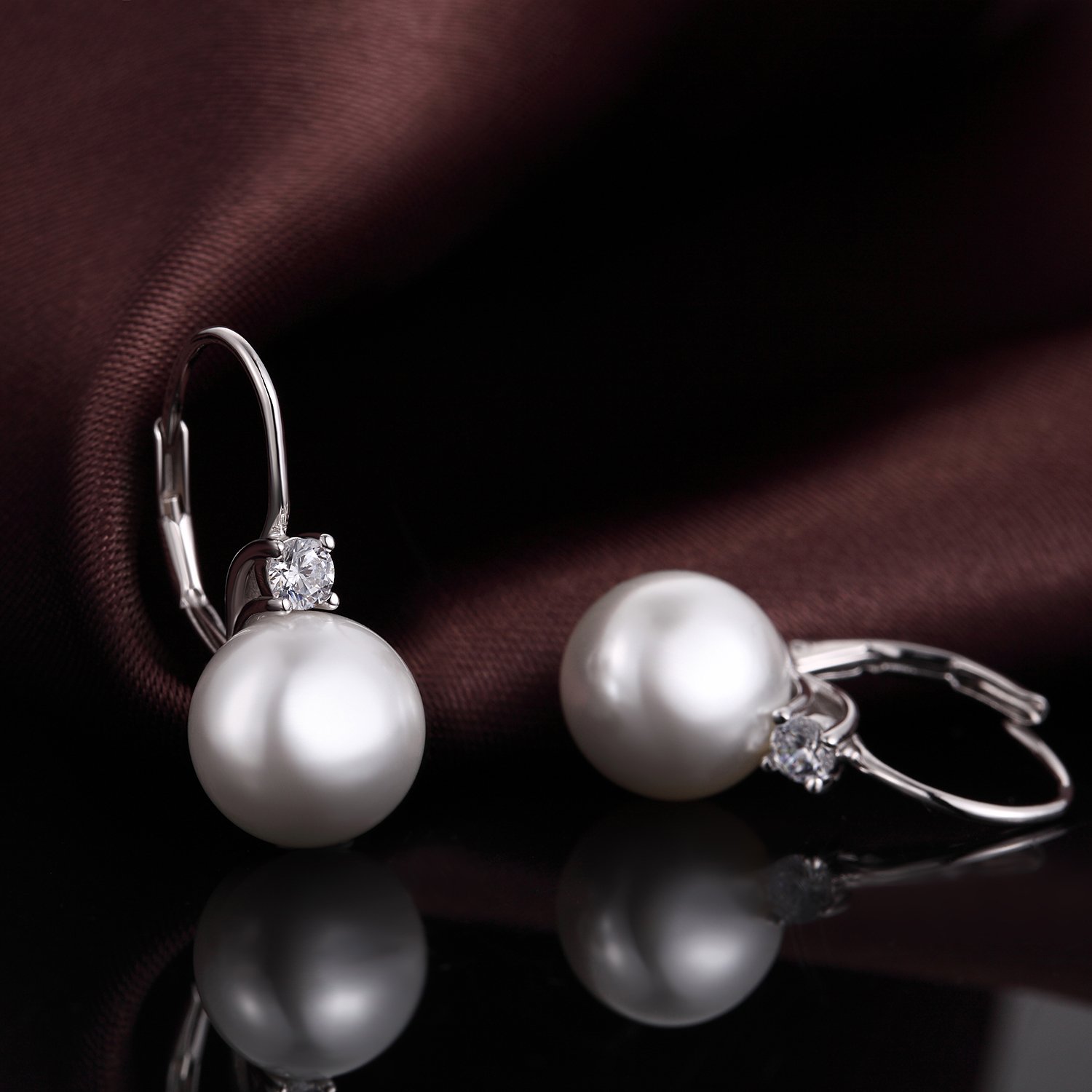 Orecchini Perle Argento Sterling 925 Orecchini Perle per Donna Perla Gioielli Regali Perla 8-10 mm