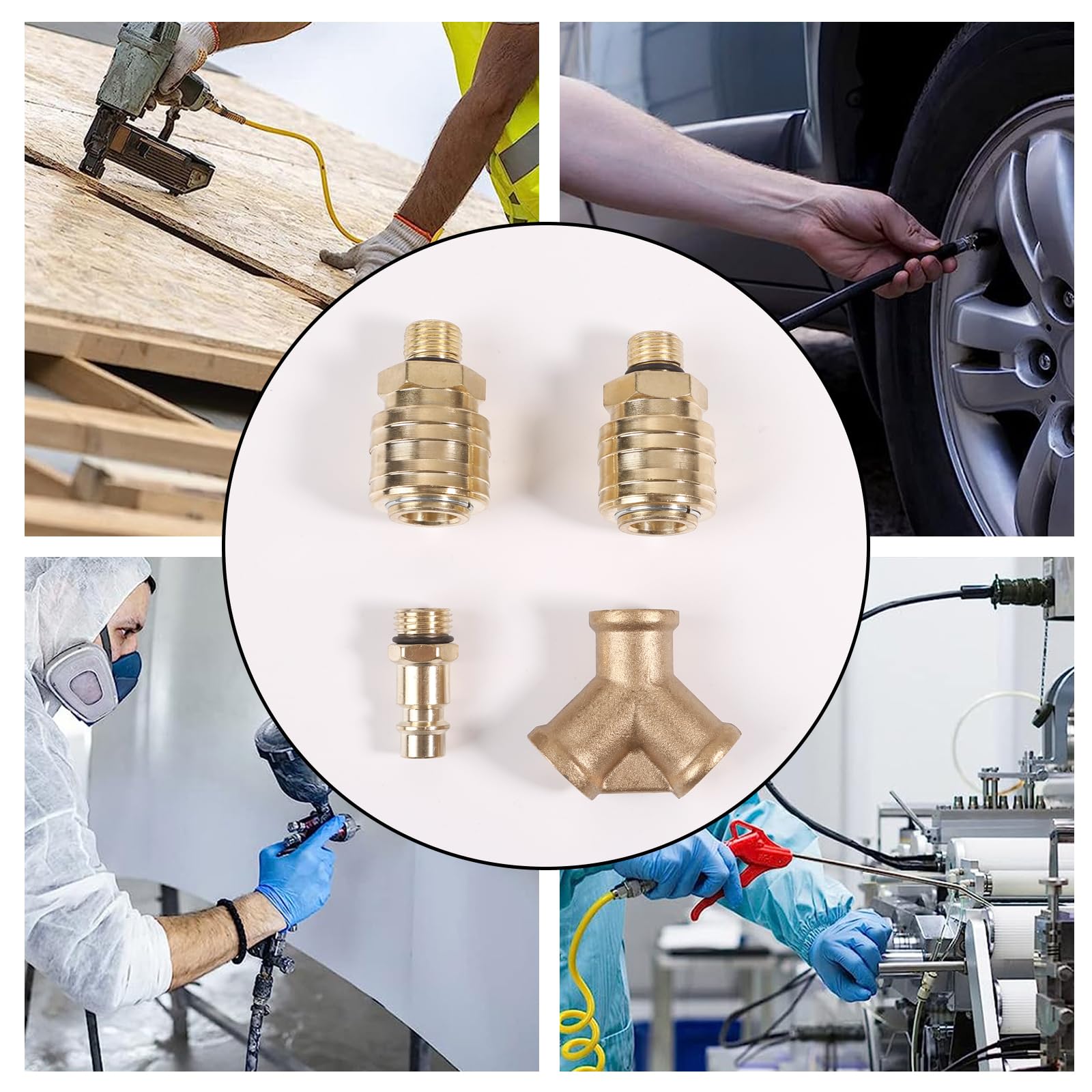 Distributeur Air Comprimé 2 Voies - Raccord Laiton 1/4" - Pour Compresseur Et Outils