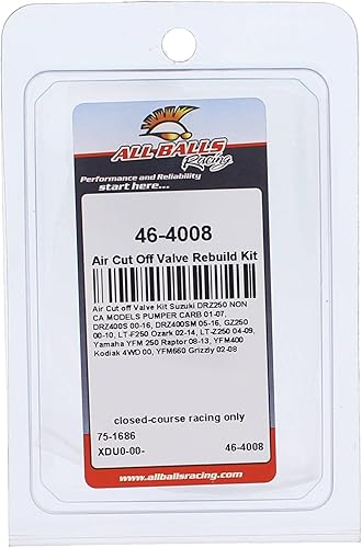 Miniatura 4 de All Balls Racing 46-4008 Kit de reconstrucción de válvula de corte de aire compatible con/repuesto para Suzuki DR-Z 250 2001-07, DR-Z 400 S 2000-16,