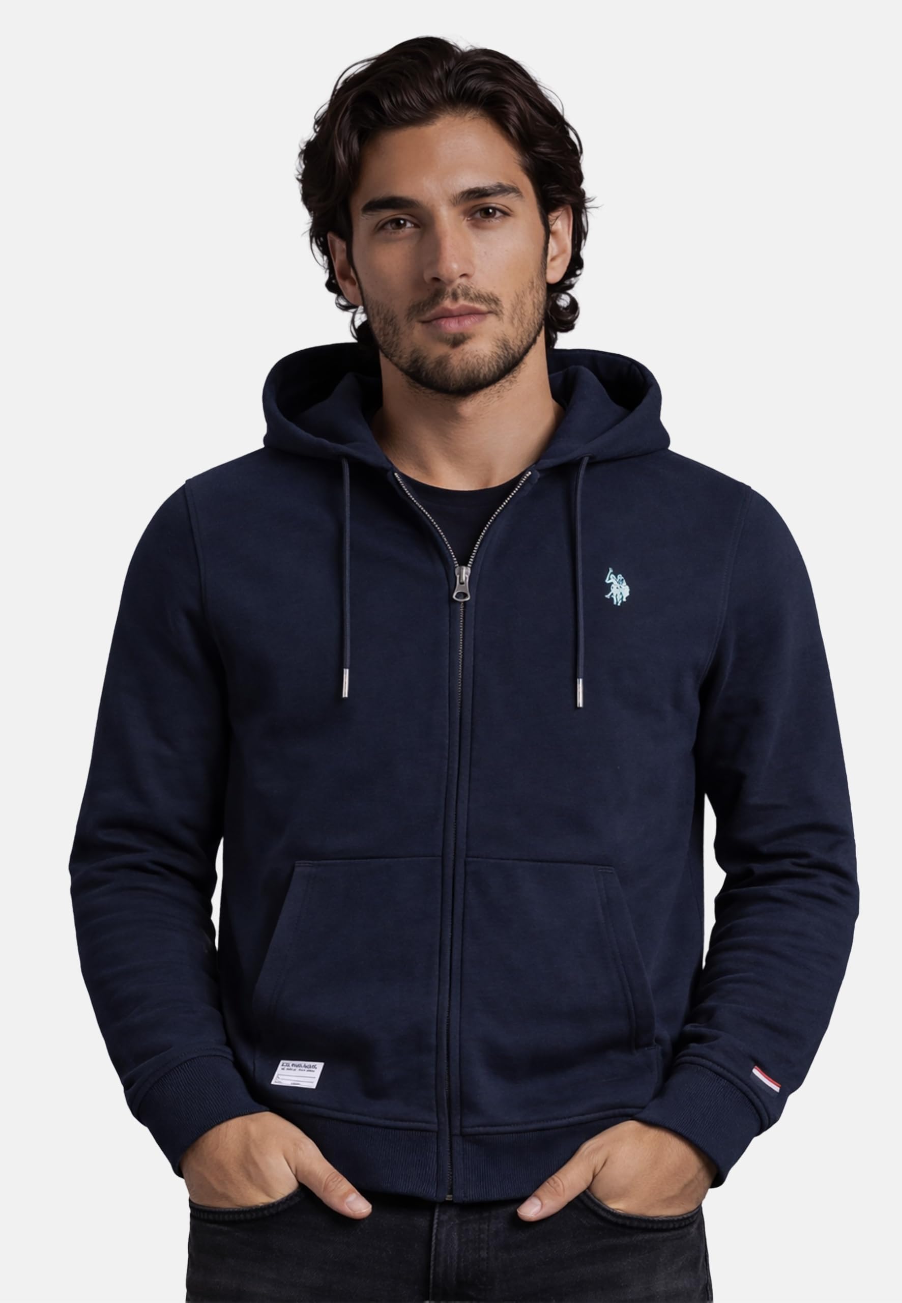 U.S. POLO ASSN. Herren Sweatjacke (S-XXL) - 100% Baumwolle mit Kapuze, Langarm P027