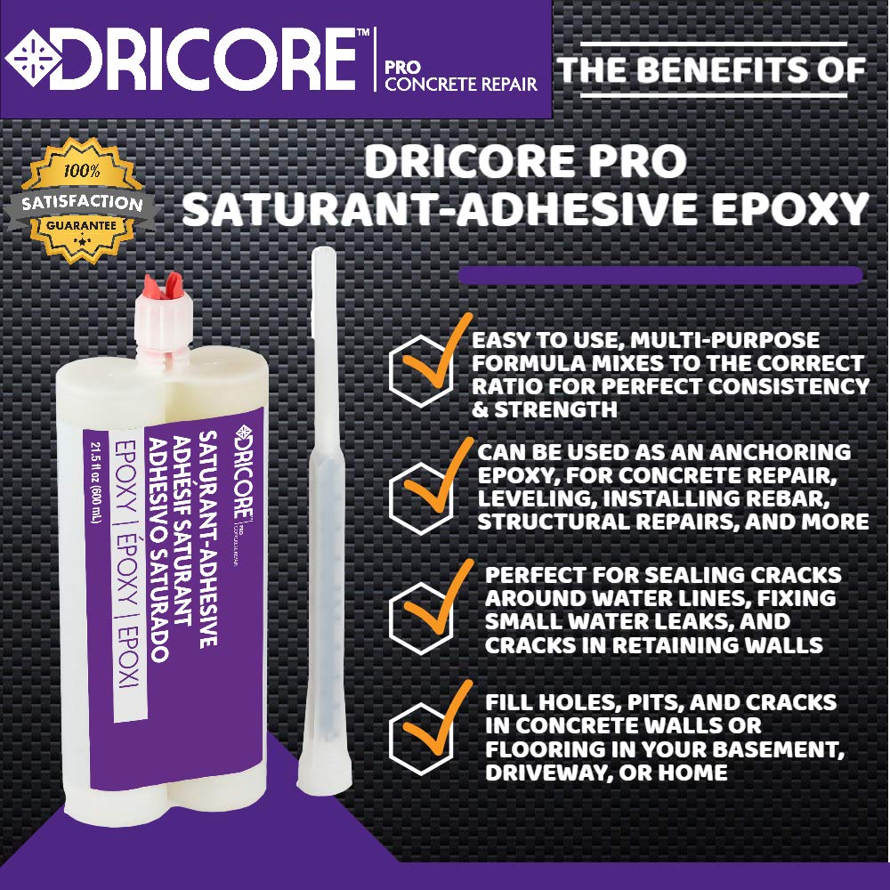 DRICORE PRO Concrete Repair SaturantAdhesive Epoxy (6 Pack) Extra