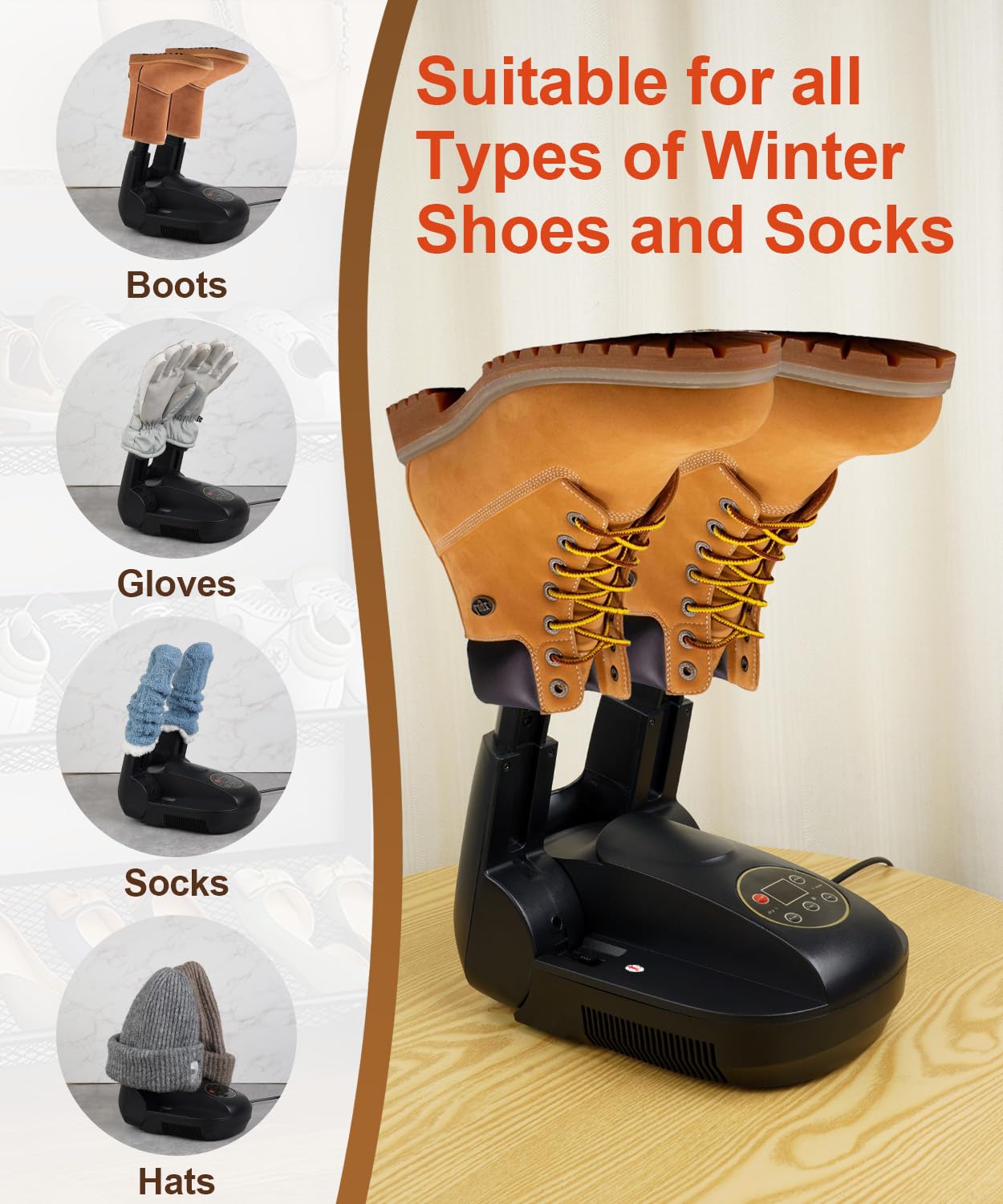 Schuhtrockner Mit Ozon Elektrisch Fußwärmer Schuhheizung Schuhwärmer Schuhe Stiefeltrockner Handschuhtrockner Trocken mit Wärmegebläse Faltdesign Schnelltrocknung für Schuhe Hüte Skischuhe