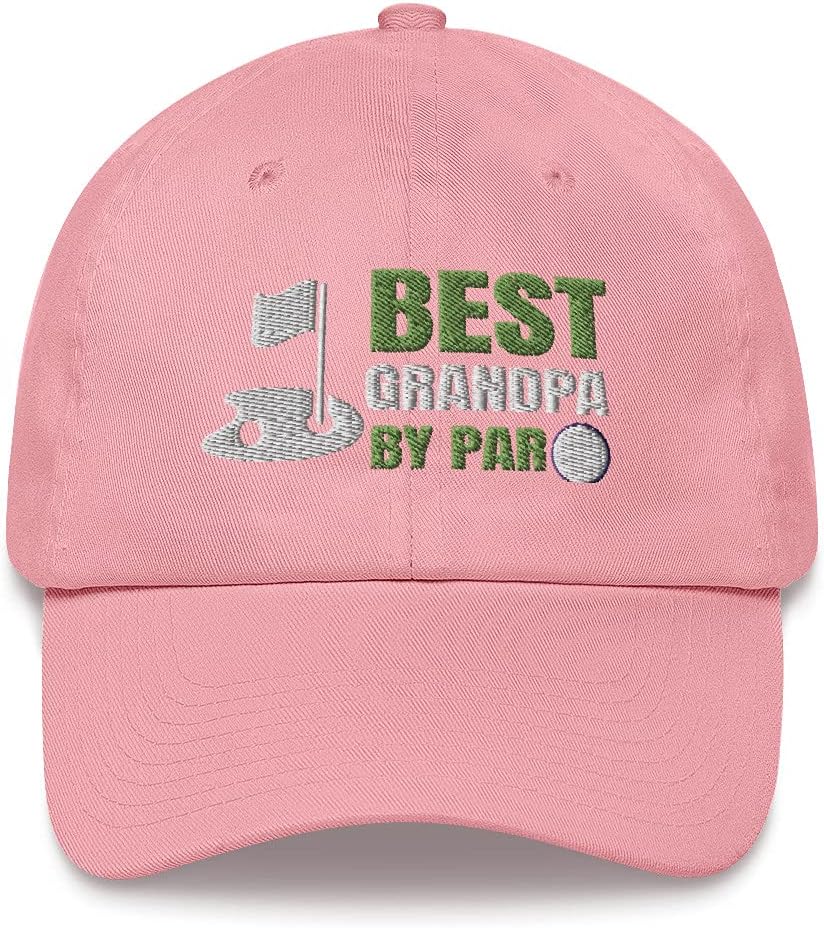 Best Grandpa by Par Golf Golfing Golfer Embroidered Dad Hat Adjustable Cotton Cap