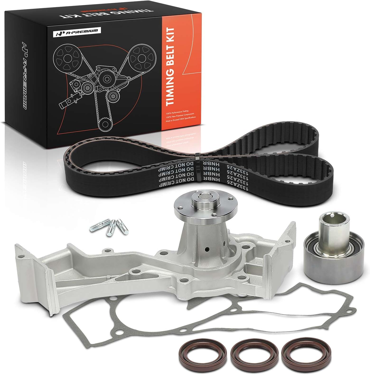 A-Premium Engine Timing Belt Kit with Water Pump Compatible with Nissan Pathfinder 1987-1993, D21 1986-1994, 3.0L