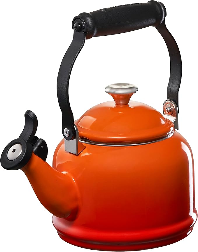 Le Creuset Enamel On Steel Demi Tea Kettle with Metal