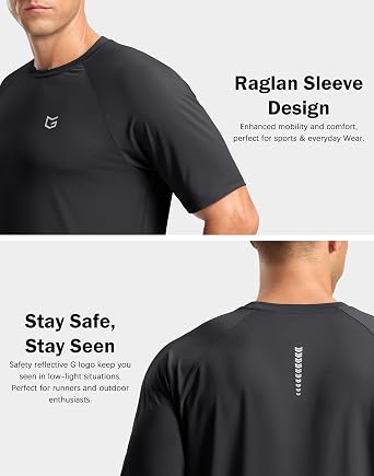 G Gradual Men's Athletic Workout T-Shirts Moisture Wicking Running Shirts