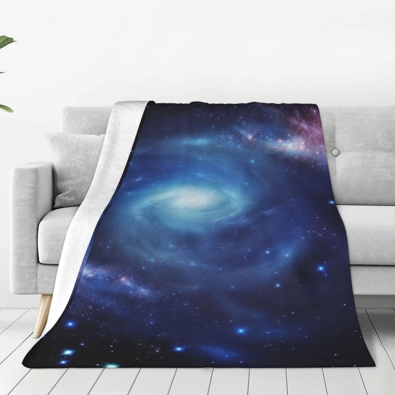 Decke, Galaxie-Druck, warme Flanelldecke/Decke, Bettüberwurf für Schlafzimmer/Bettwäsche 150 x 200 cm